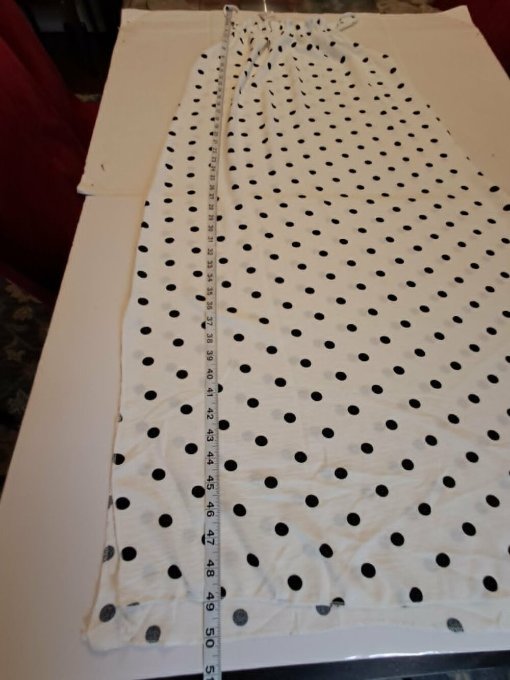 White Black Polka Dot Maxi Dress Size M - Picture 6 of 7